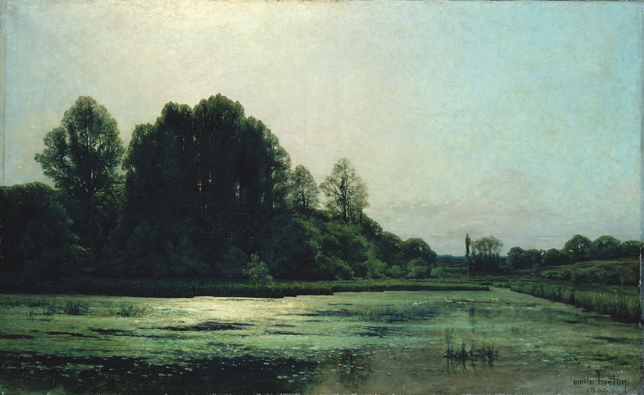 Landskap i Cernay, 1866 av Emile Adelard Breton