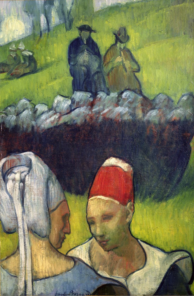 Bretonska kvinnor av Emile Bernard