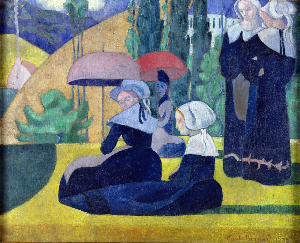Bretonska kvinnor i skuggan, 1892 av Emile Bernard