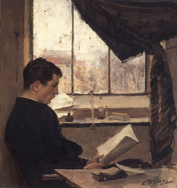  Autoportrait, dit Un etudiantSelf-portraitn: n av Emile Friant