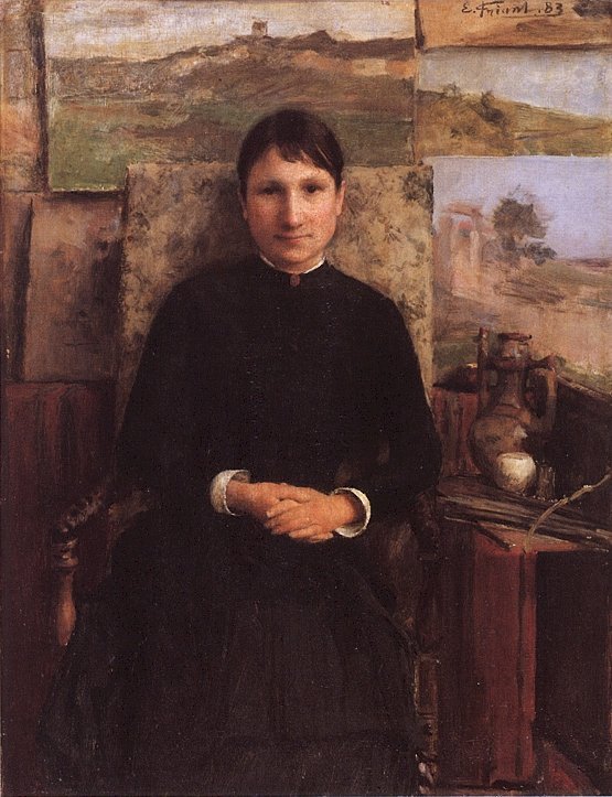 Portrait de Madame PetitjeannEnglish: Portrait of Madame Petitjeann:   n av Emile Friant