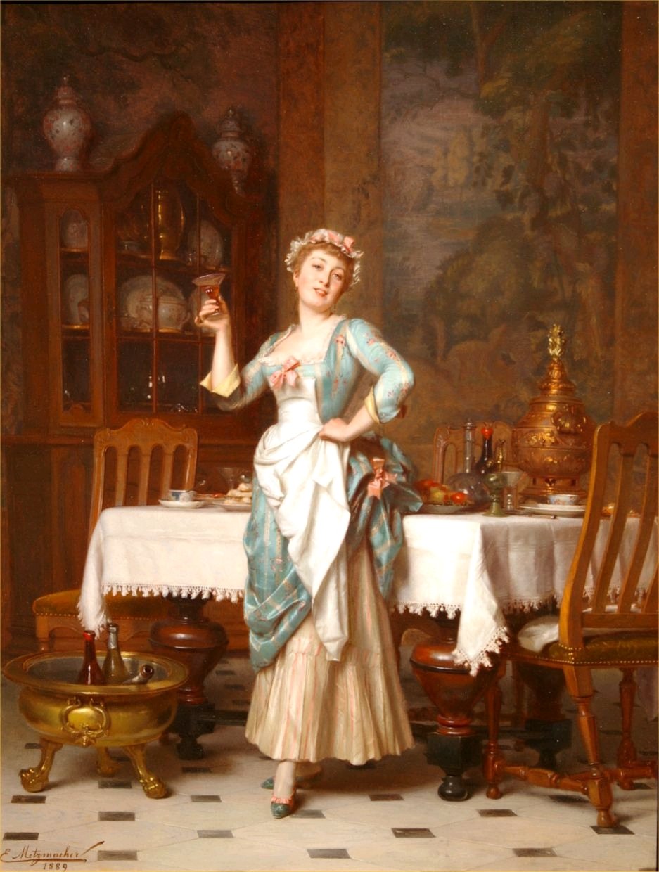  An Elegant Maidn av Emile Pierre Metzmacher