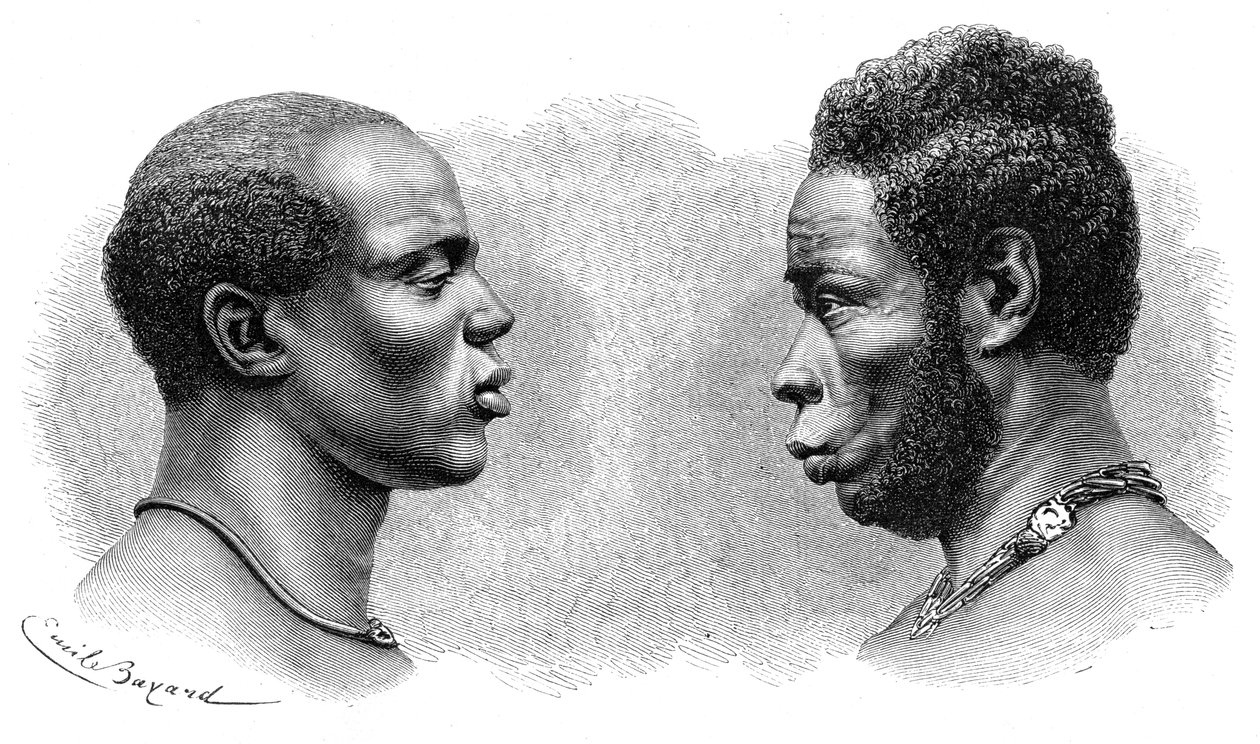 Två män från Franska Guinea, c1850-1890. av Emile Antoine Bayard