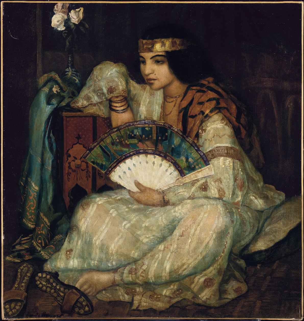 En sittande orientalisk skönhet av Emile Bernard