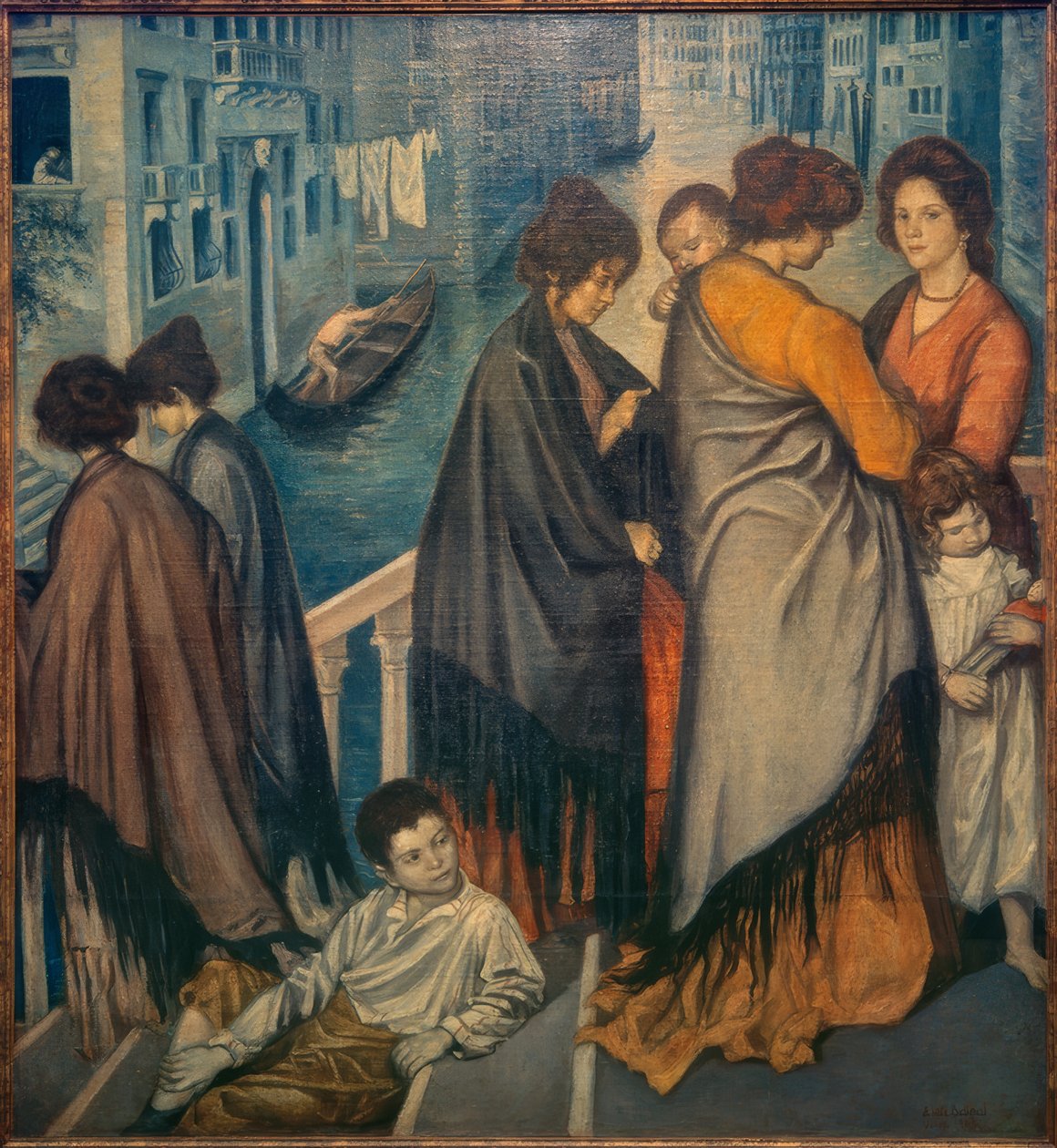 På en bro i Venedig av Emile Bernard