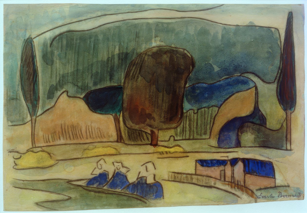 Bretonskt landskap av Emile Bernard