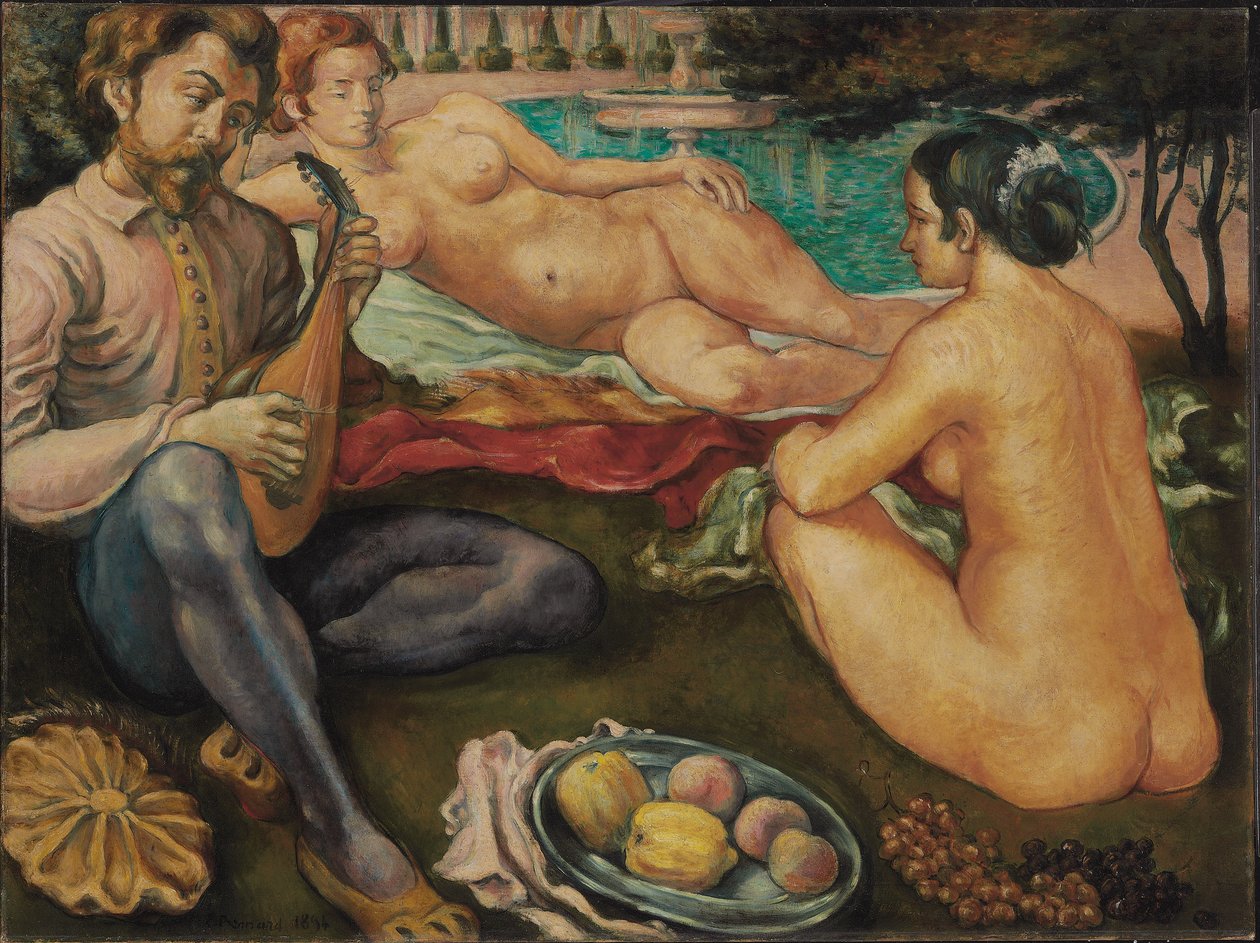 Kärlekens domstol, 1890 av Emile Bernard