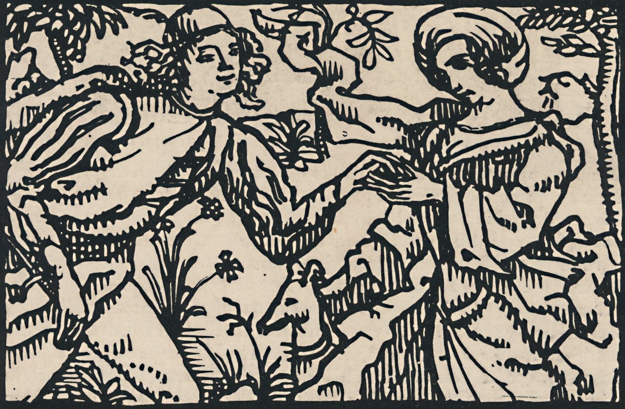Illustration till Villons Petit Testament, 1919 av Emile Bernard