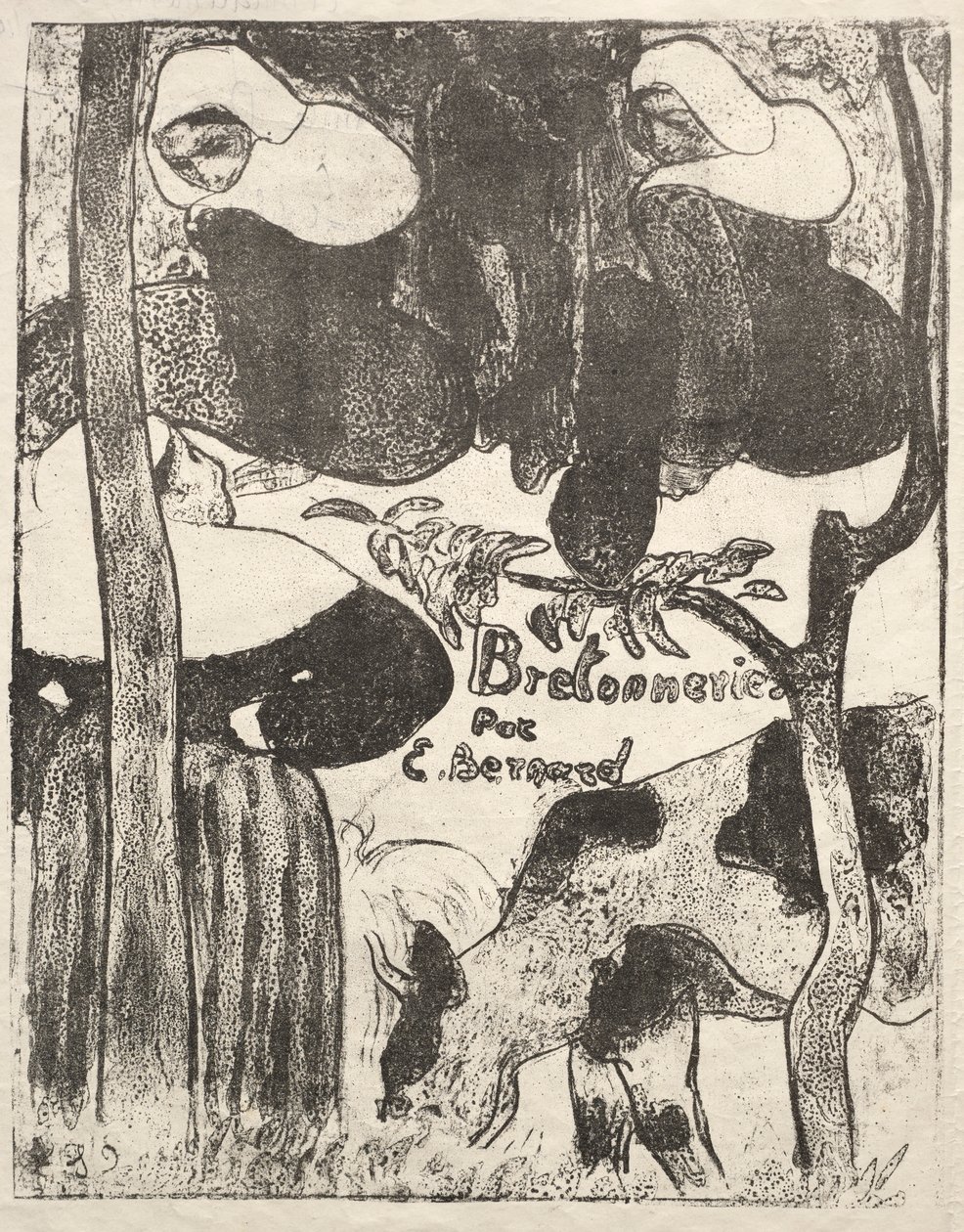 Les Bretonneries: Titelsida av Emile Bernard