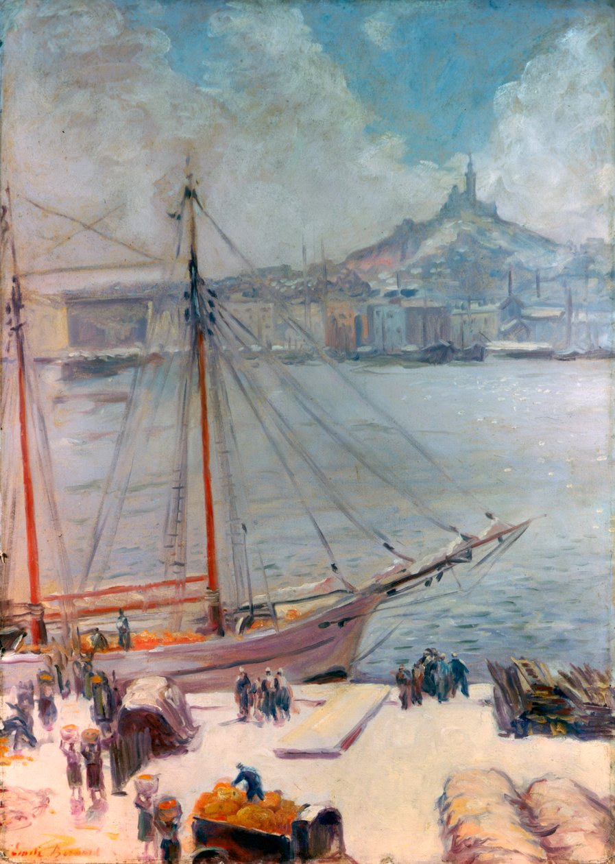 Marseillekajen, 1929 av Emile Bernard