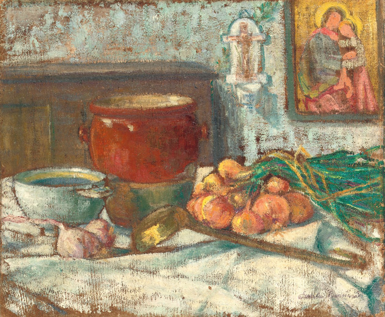 Stilleben med lök, 1889 av Emile Bernard
