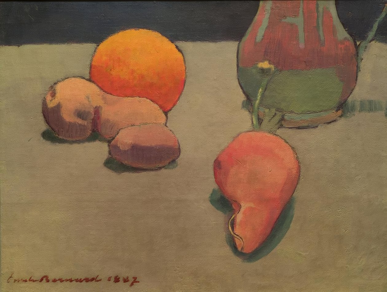 Stilleben med apelsin av Emile Bernard