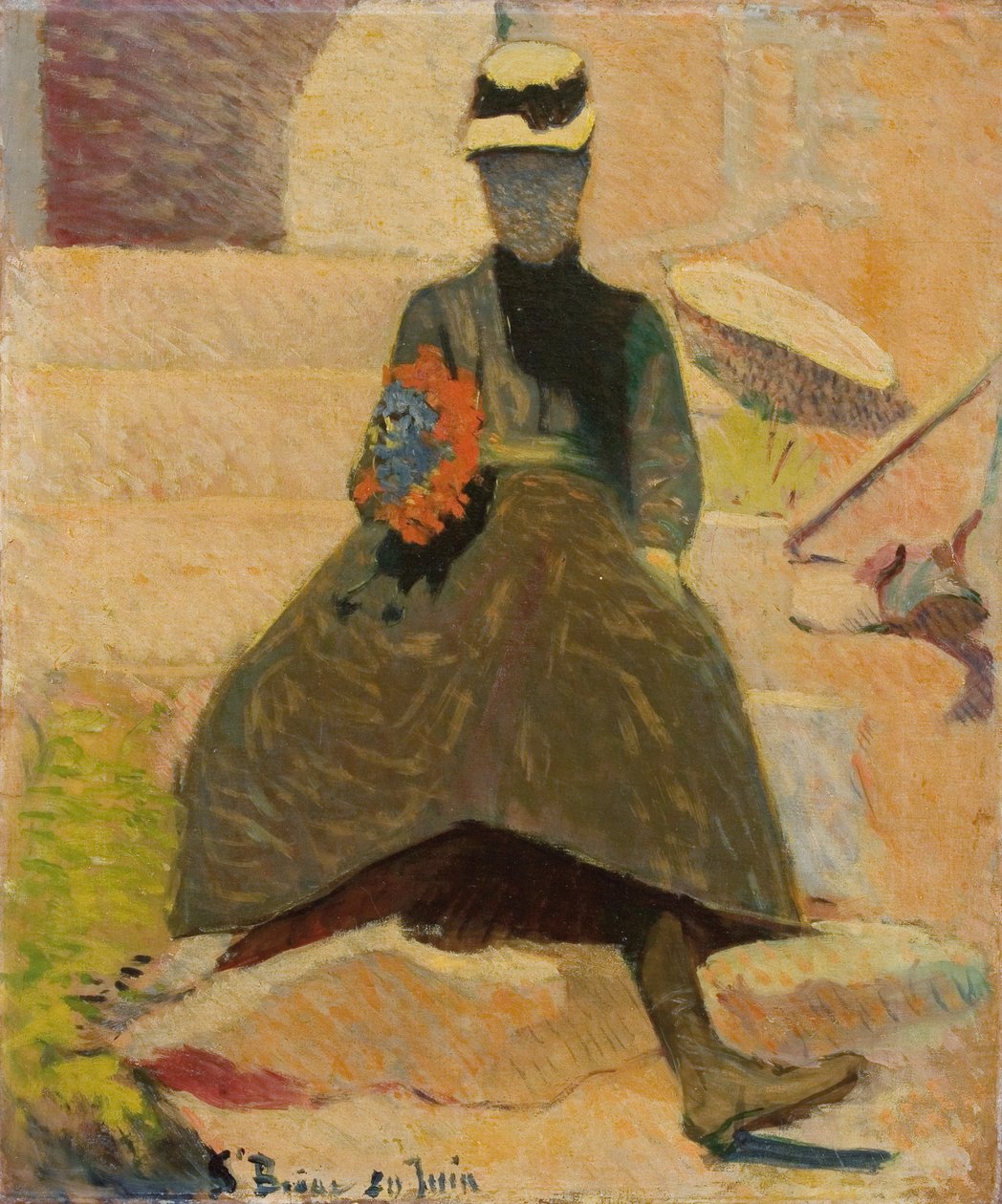 Kvinna i Saint-Briac, 1886 av Emile Bernard