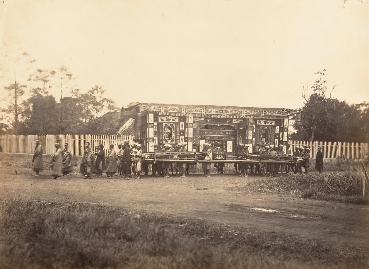 Begravning, Cochinchina, 1866. av Emile Gsell