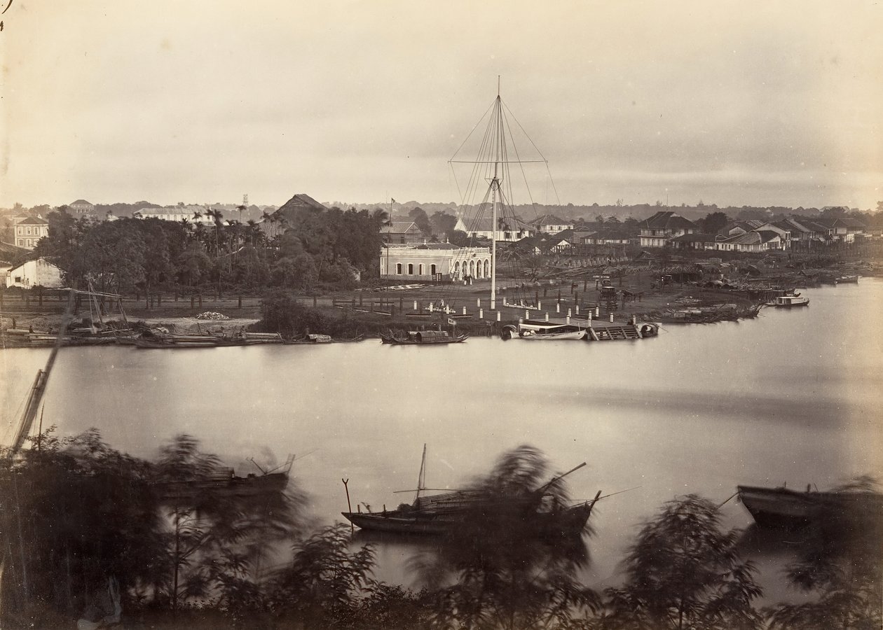 Vy över Saigon ark nr 1, 1866. av Emile Gsell