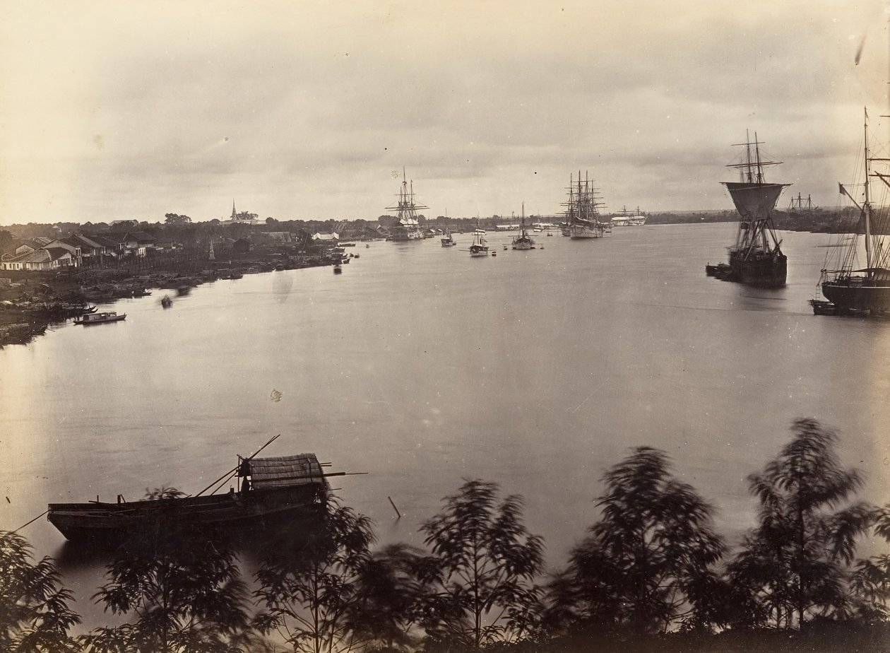 Vy över Saigon ark nr 3, 1866. av Emile Gsell