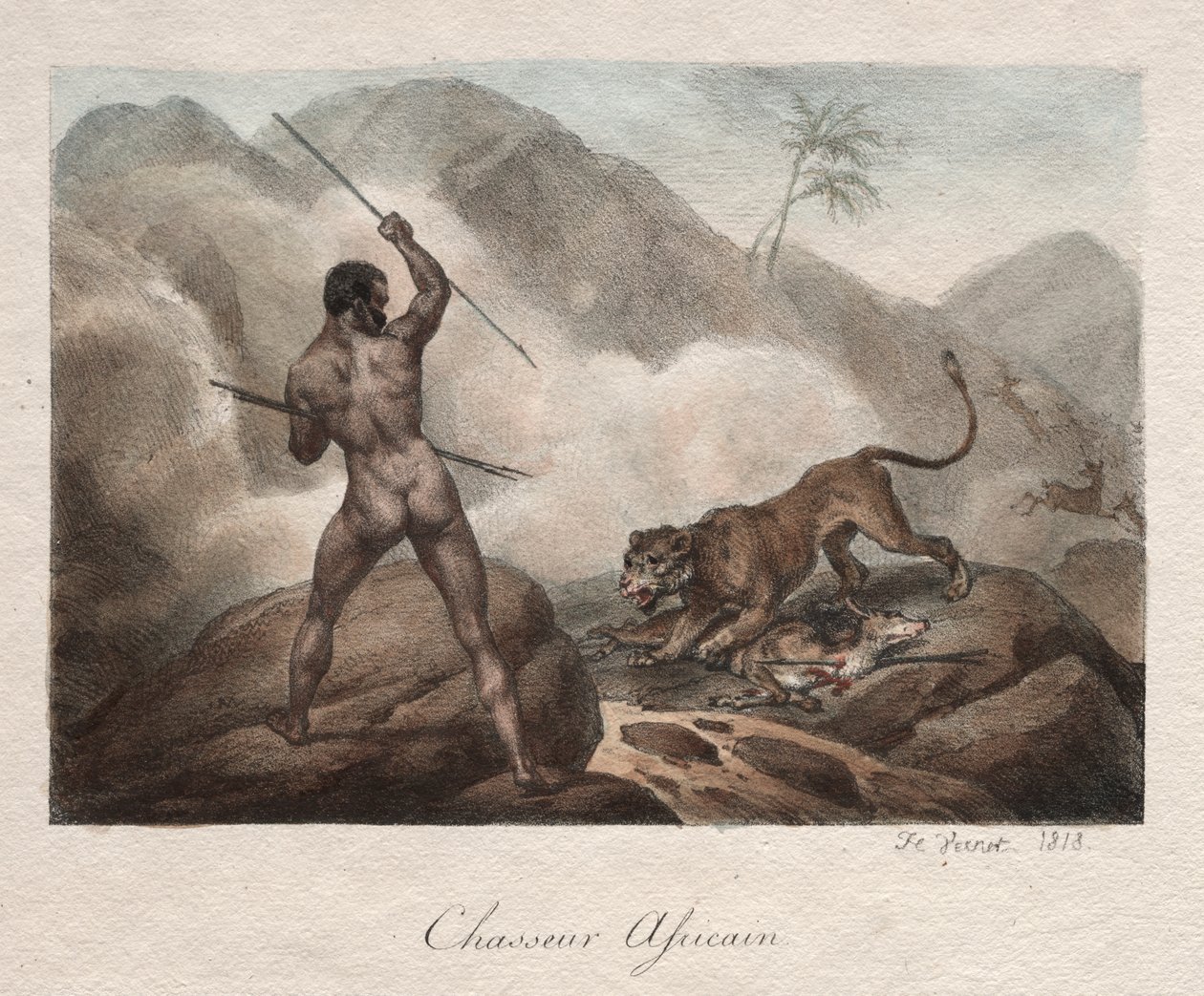 Afrikansk jägare av Emile Jean Horace Vernet