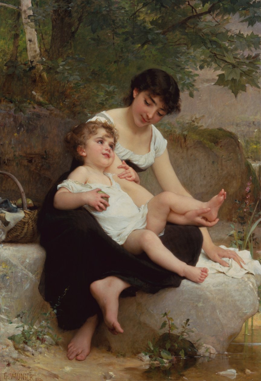 Mamma och barn av Emile Munier