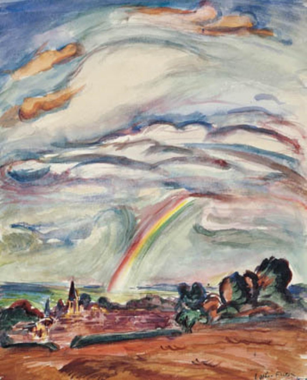 Regnbuen Montiullier av Emile Othon Friesz