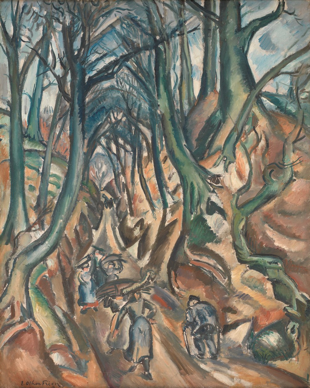 Den sjunkna vägen på vintern av Emile Othon Friesz