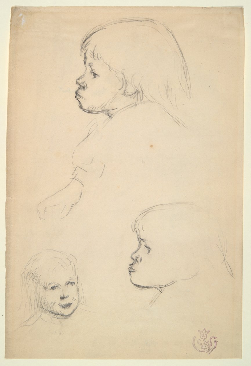 Studier av ett barn av Emile Schuffenecker