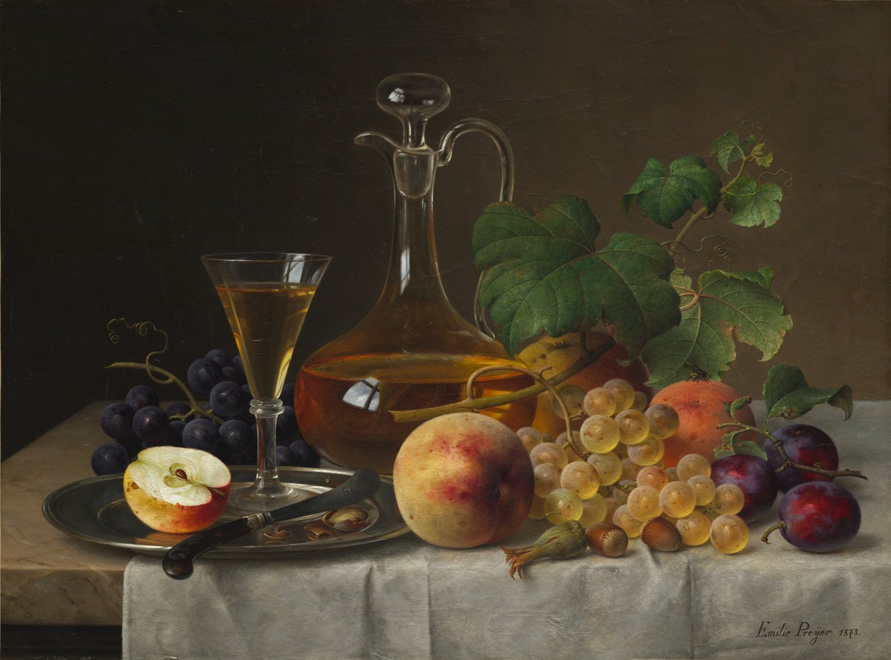 Stilleben med frukt av Emilie Preyer