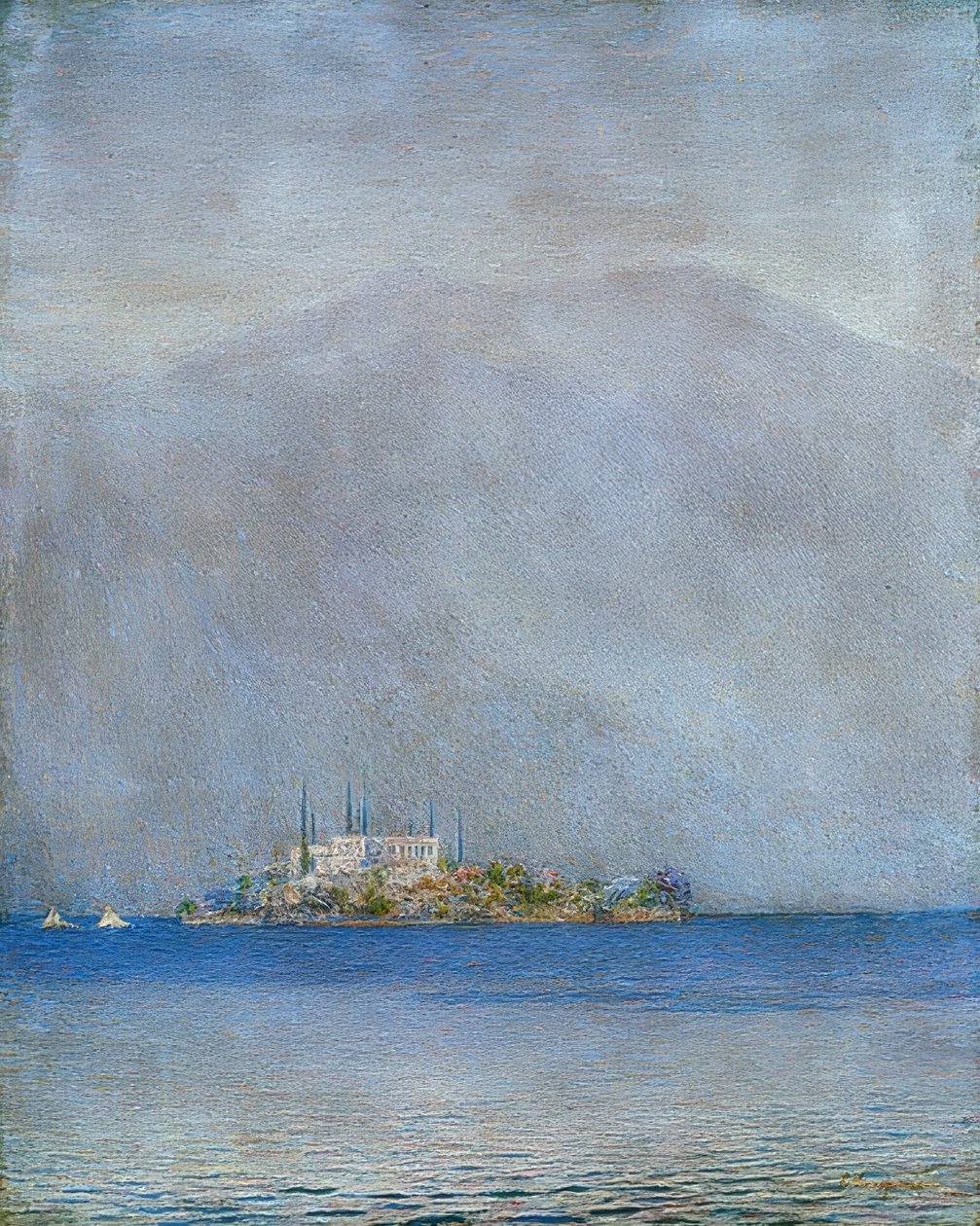 San Giulio Island av Emilio Longoni