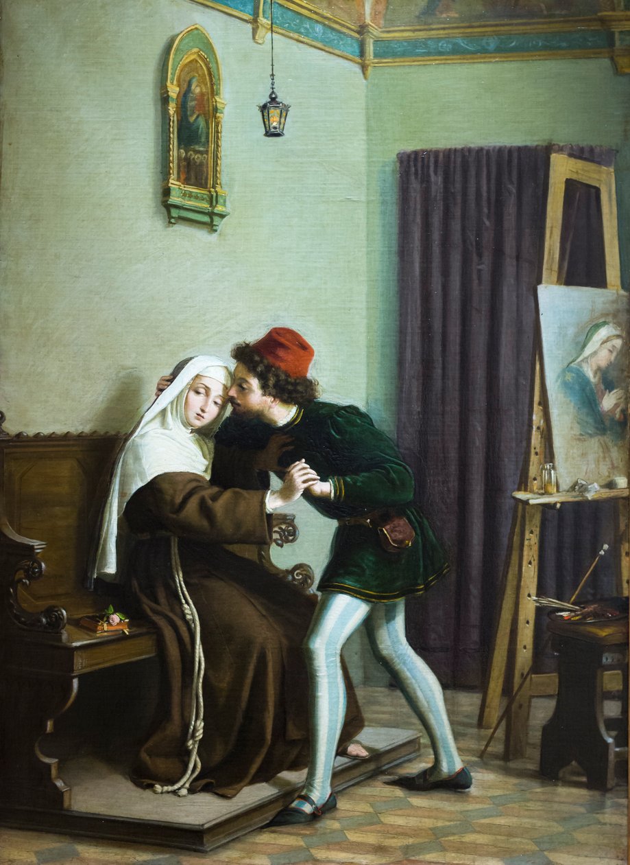 Filippo Lippi och Lucrezia Buti av Emilio Scherer