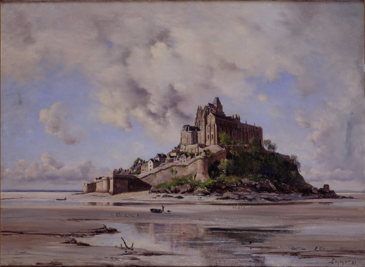 Mont Saint-Michel, nordöstra sidan, 1881 av Emmanuel Lansyer
