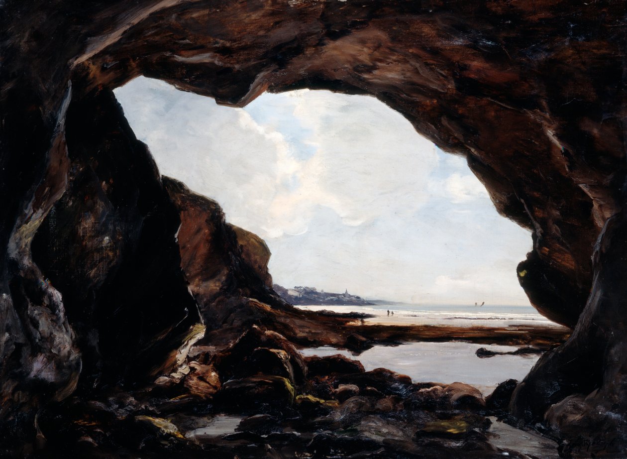 Grotto of Ris, Douarnenez, 1876 av Emmanuel Lansyer
