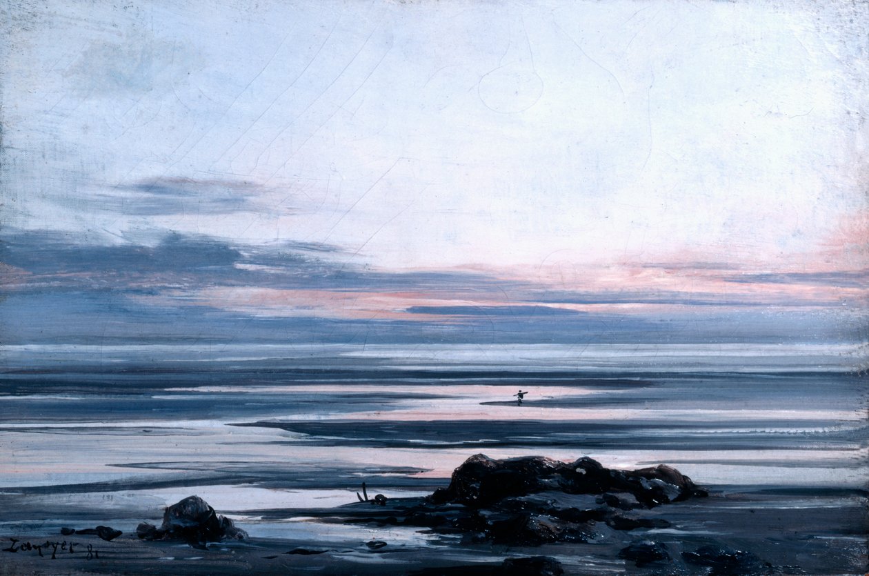 Mont St Michel, 1881 av Emmanuel Lansyer