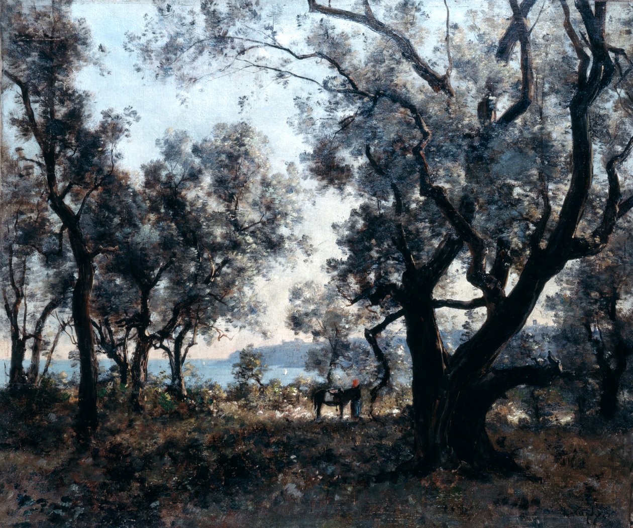 Olivträd runt Cap Martin, 1891. av Emmanuel Lansyer