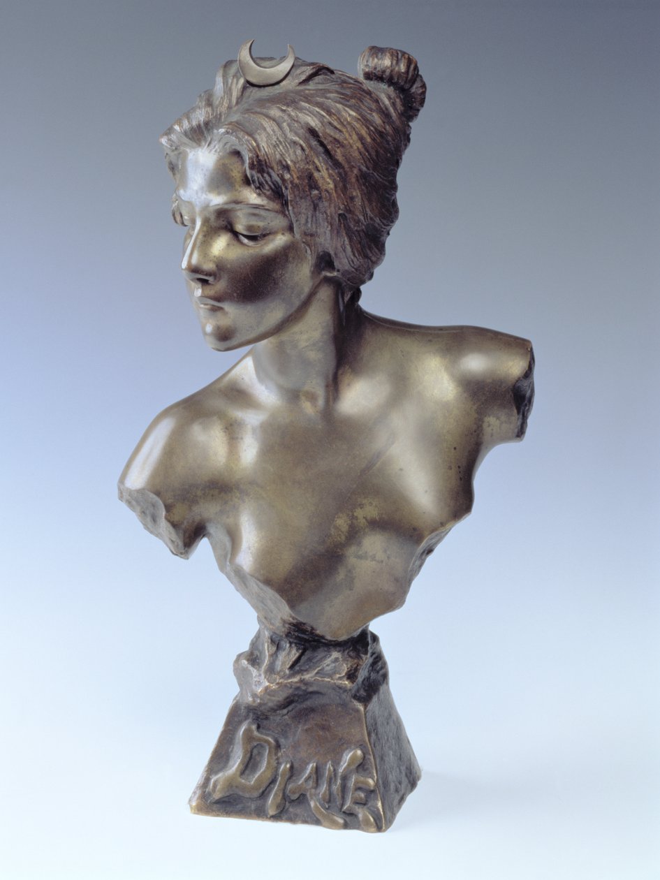 Byst av Diana, ca 1910 (brons) av Emmanuel Villanis