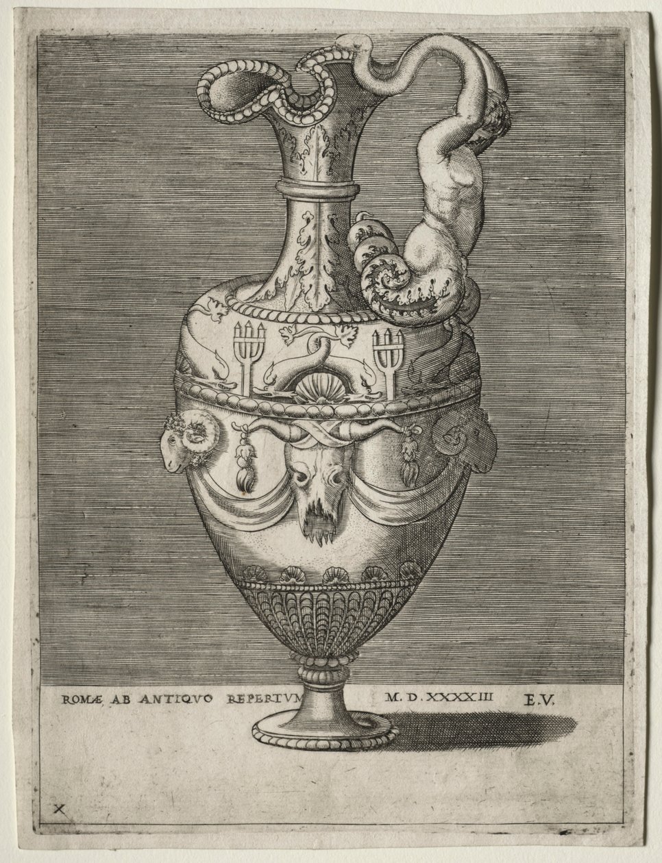 Ewer prydd med delfiner, 1543. av Enea Vico
