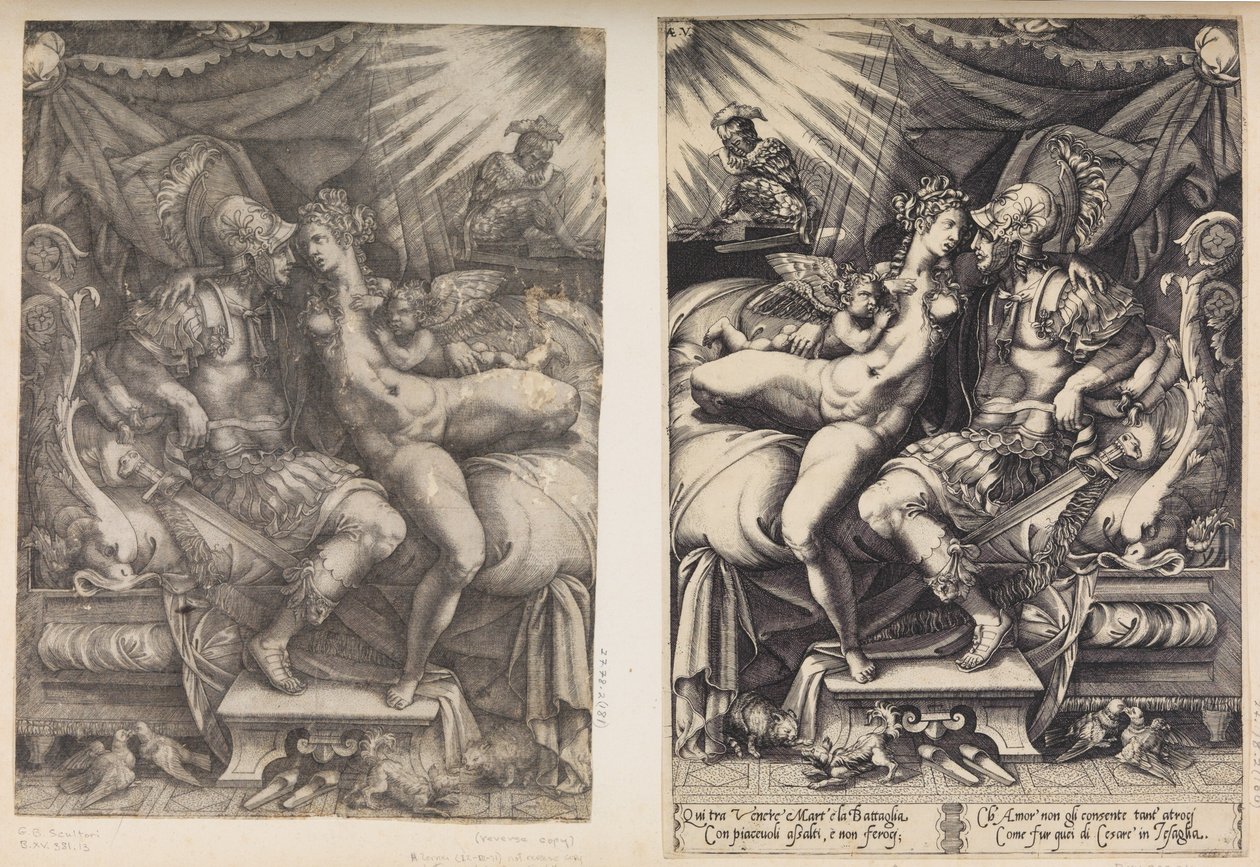 Mars och Venus, 1543. av Enea Vico