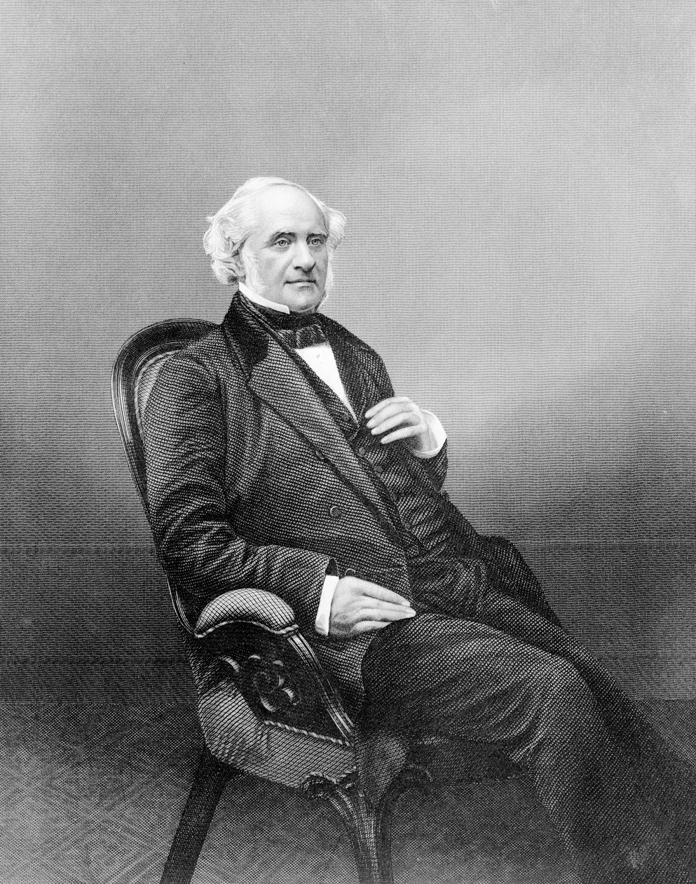 George Peabody, graverad av D.J Pound av English Photographer