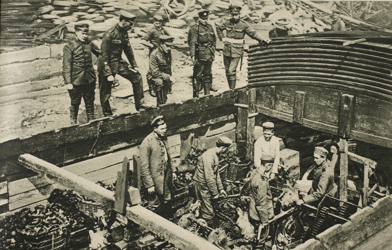 Tyskt krigsbyte i Belgien, 1914-19 av English Photographer