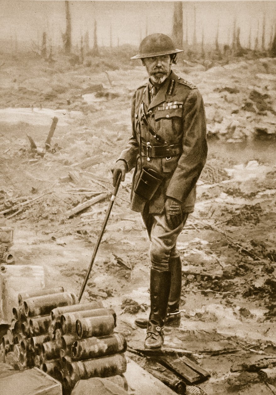 Kung George V i Flandern, 1914-19 av English Photographer