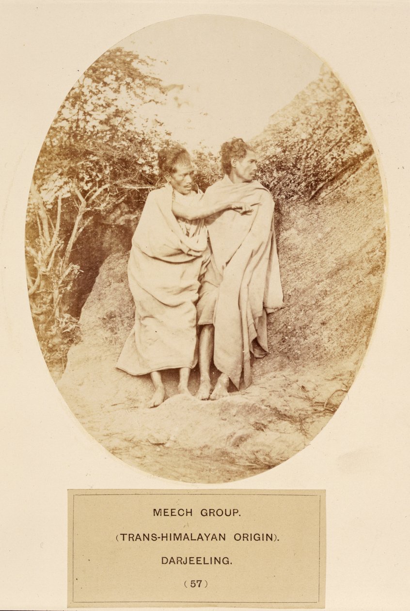 Meech Group (Trans-Himalayan Origin), Darjeeling, från The People of India, av J. Forbes Watson, publicerad 1868 (albumtryck) av English Photographer