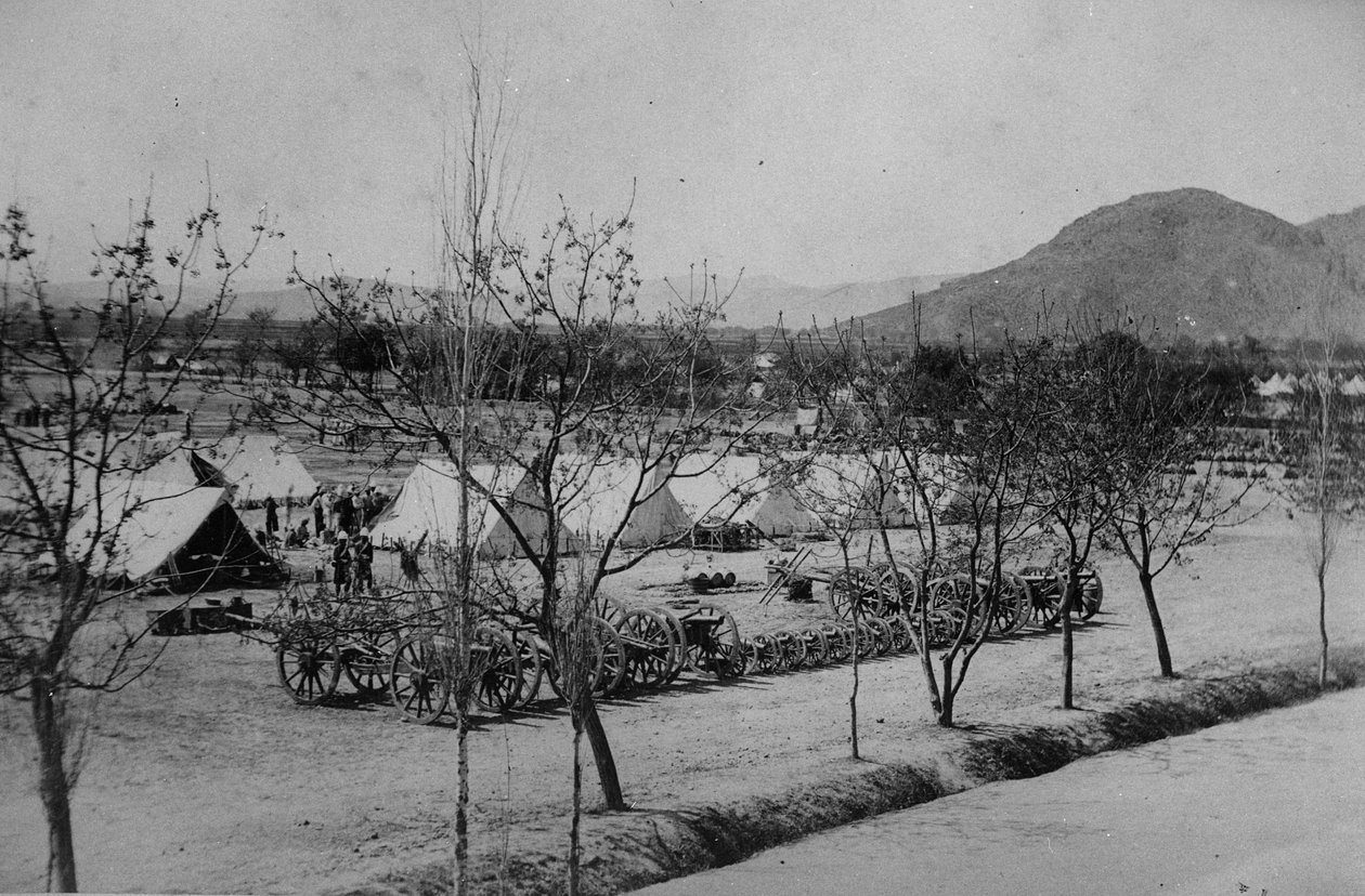 Militärläger under andra anglo-afghanska kriget, 1878-80 av English Photographer