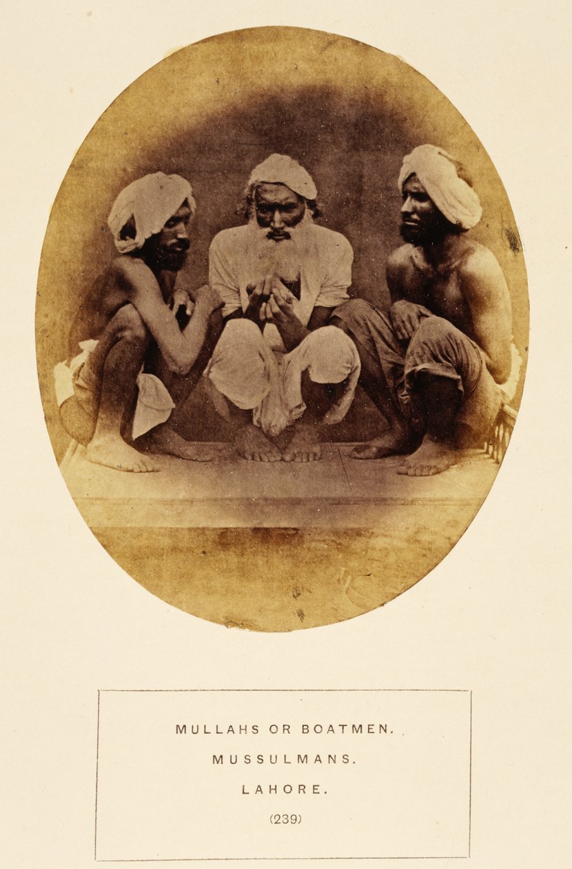 Mullahs or Boatmen, Mussulmans, Lahore, från The People of India, av J. Forbes Watson, publicerad 1868 (albumtryck) av English Photographer