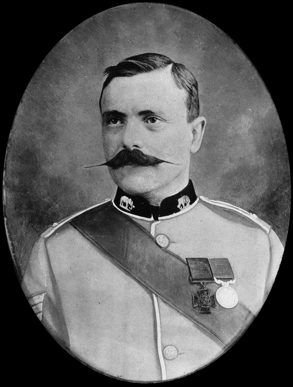 Porträtt av Sargeant J. Danagher, Connaught Rangers, 1890 av English Photographer