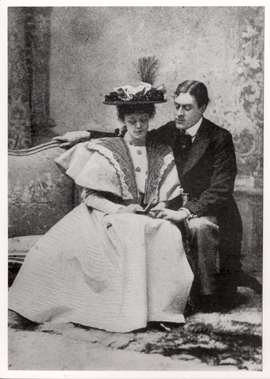 Scen från framförandet av The Importance of Being Earnest, av Oscar Wilde (1854-1900) på St. James