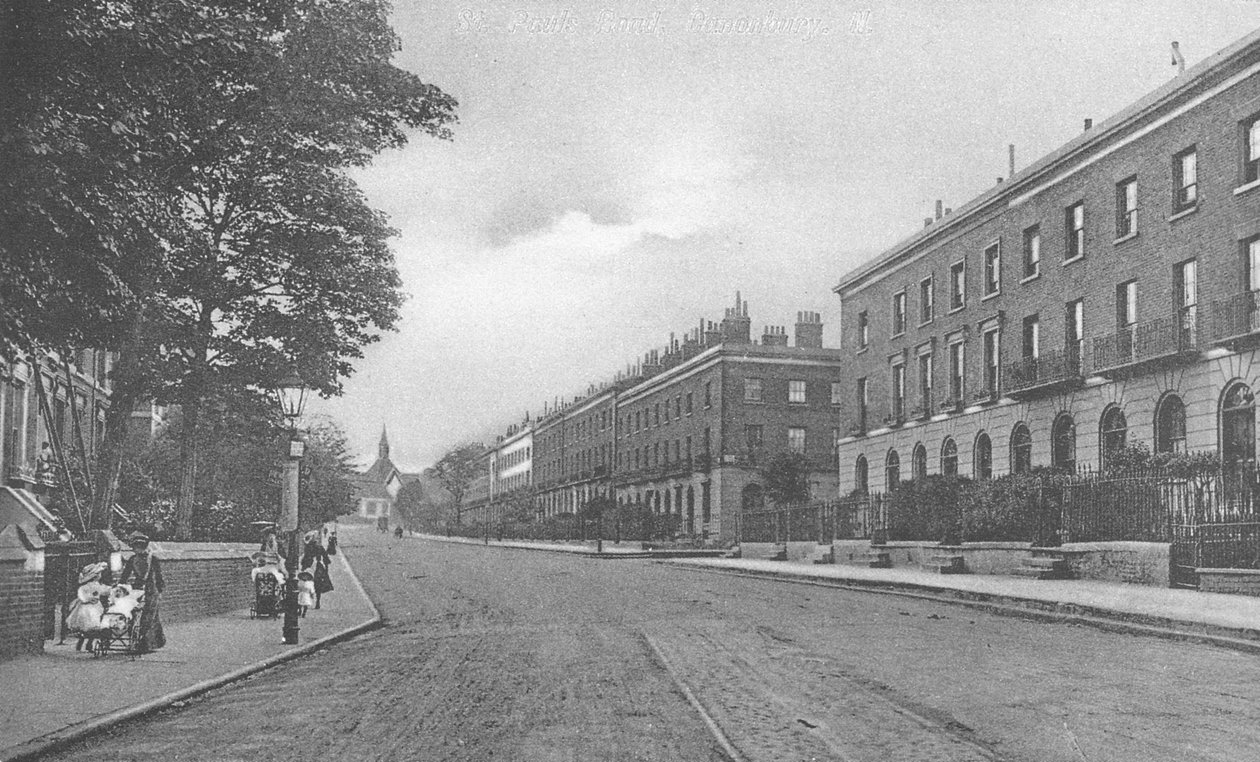 St. Pauls Road, Canonbury, Islington, ca 1905 av English Photographer