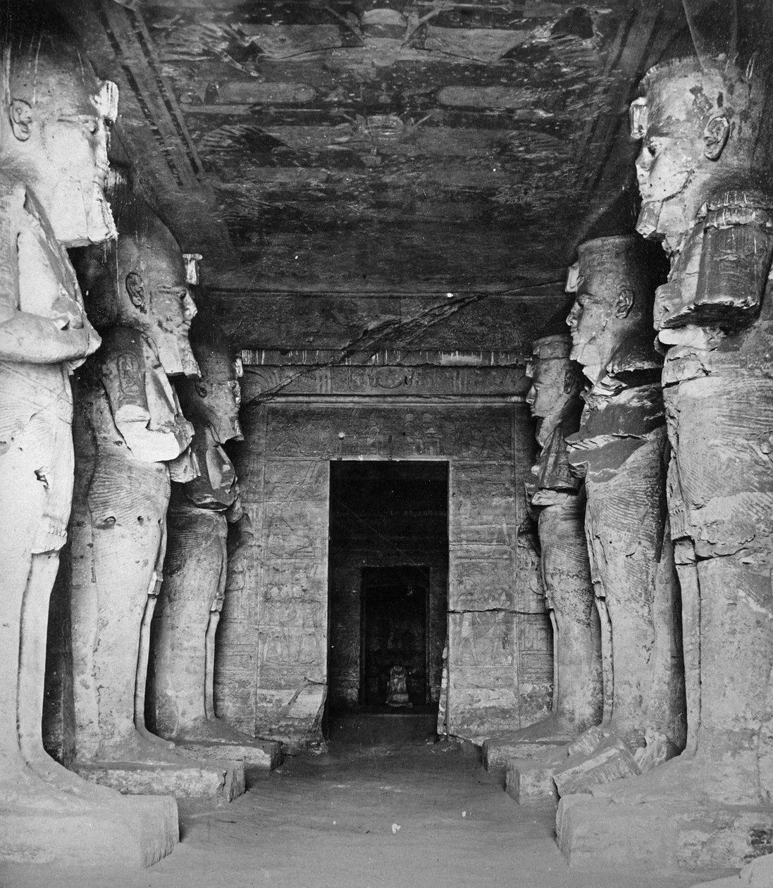 Det inre av Ramses II-templet, c.1904-05 av English Photographer