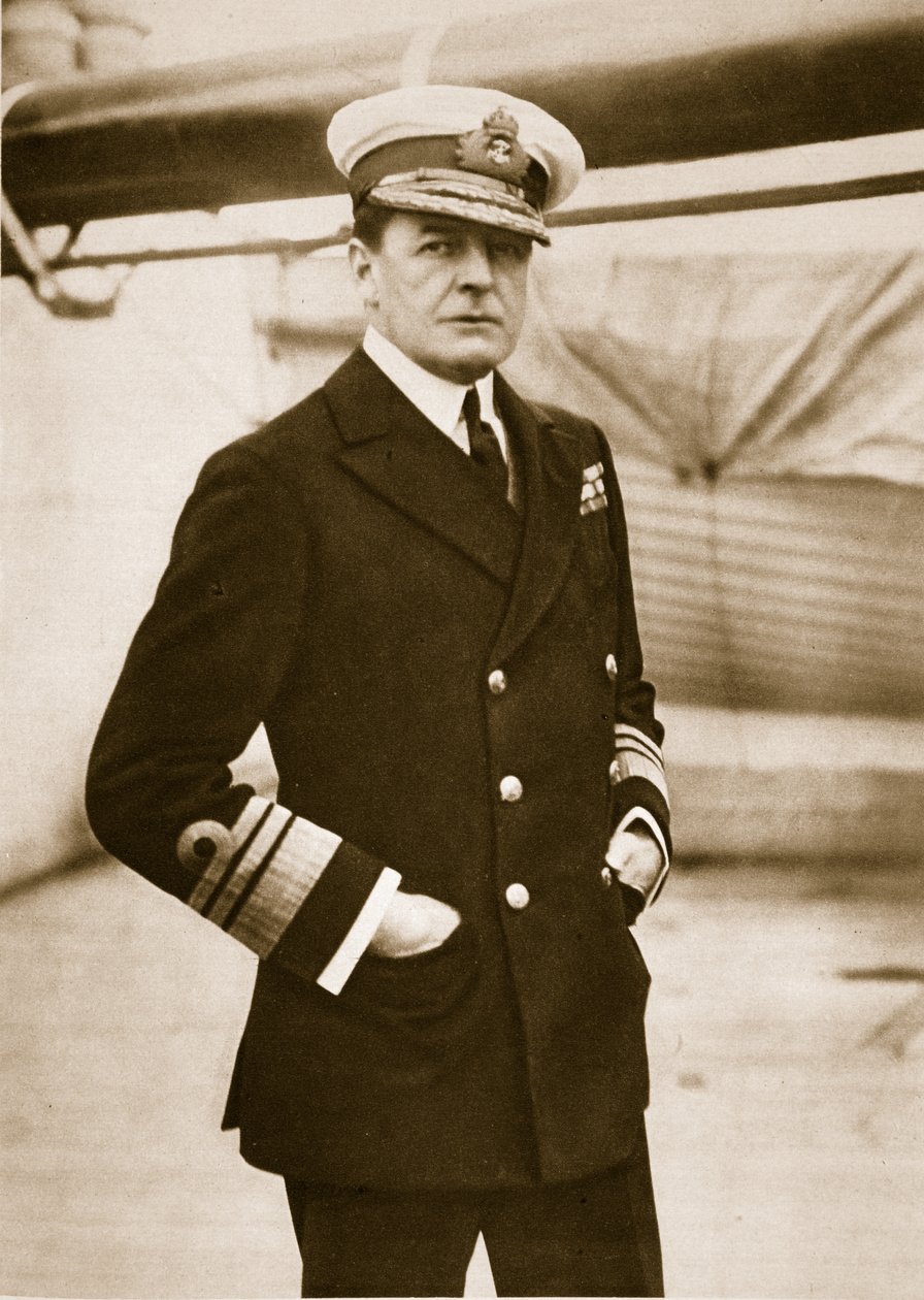 Viceamiral Sir David Beatty, G. C. B., överbefälhavare för Battle-Cruiser Fleet, 1914-19 av English Photographer