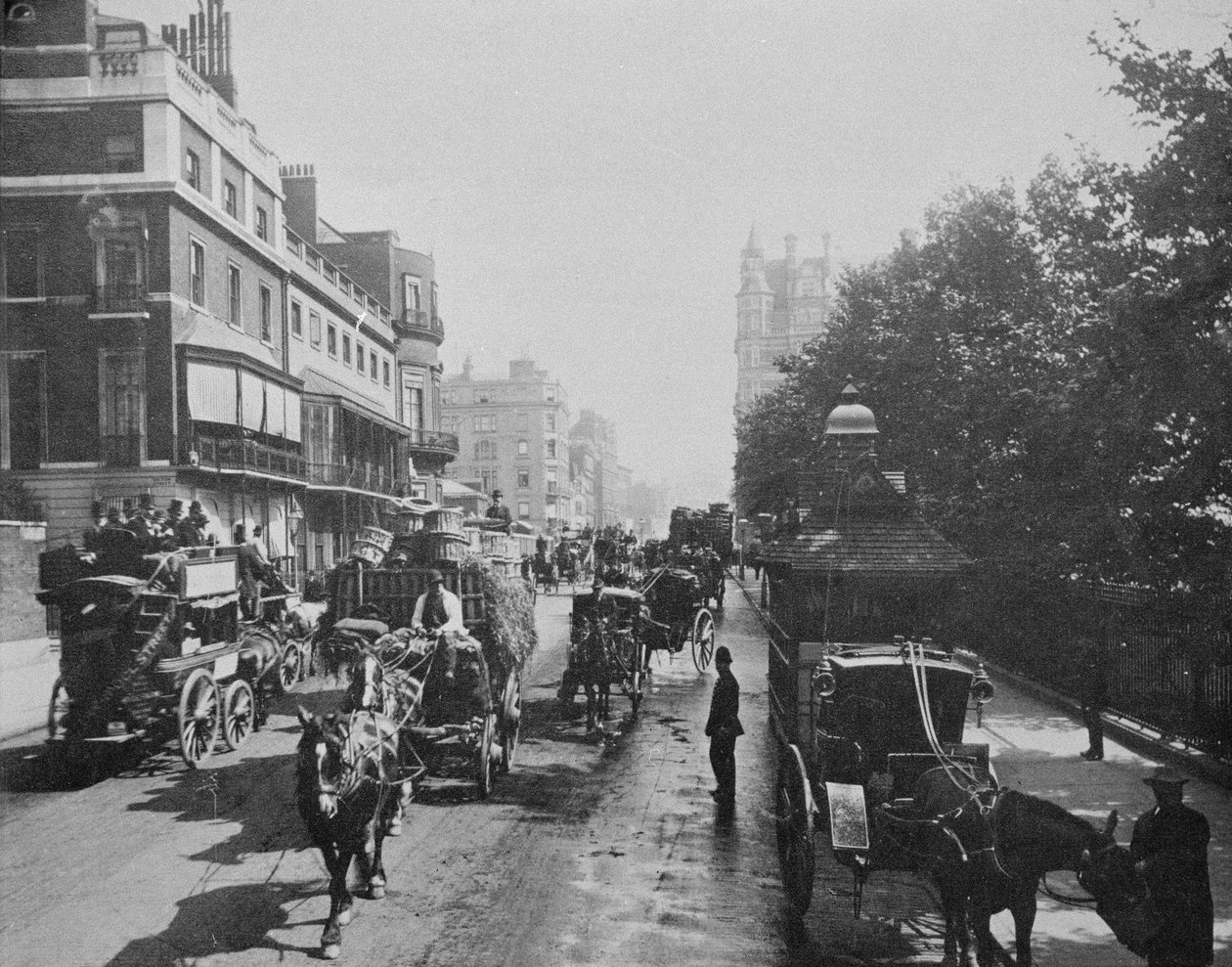 Utsikt över Piccadilly, ca 1900 av English Photographer