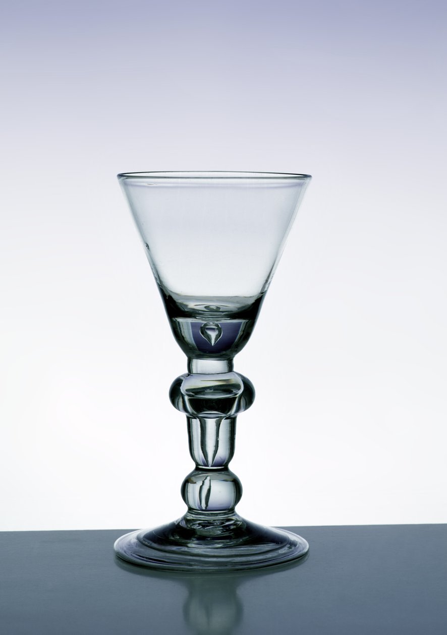 Balusterskaftbägare, c.1700-20 (blyglas) av English School