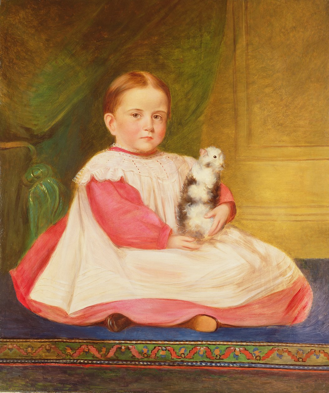 Tamaititi ma guinea pig, c.1870swed av English School
