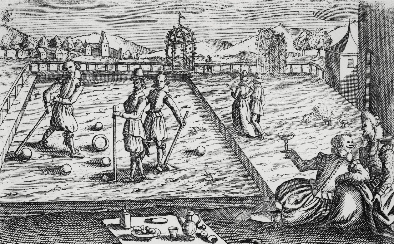 Krocket, c.1650 av English School